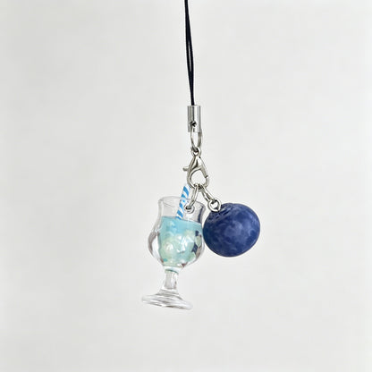 Fruit Juice Lanyard Keychain Bag Charm