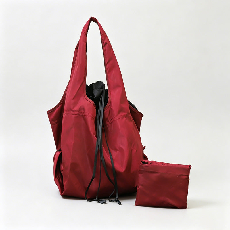 Color Drawstring Foldable Shopping Tote Bag