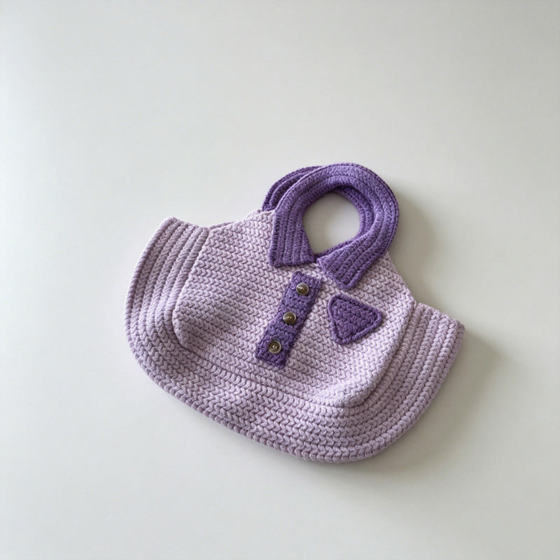 Collared Knit Tote Bag