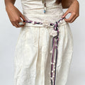 Bohemian Hand-knitted Floral Cord Waist Belt