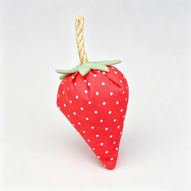 Handmade Fabric Strawberry Hanging Ornament