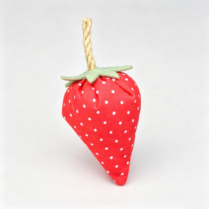 Handmade Fabric Strawberry Hanging Ornament