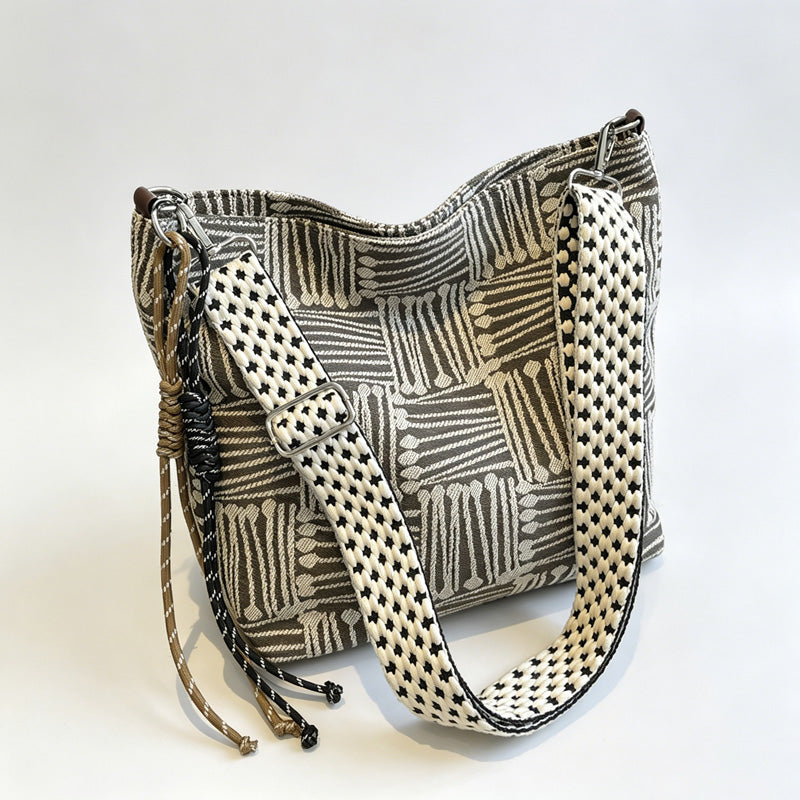 Large Capacity Patchwork Shoulder Bag