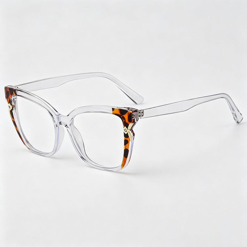 Chic Metal Accent Cat-Eye Glasses
