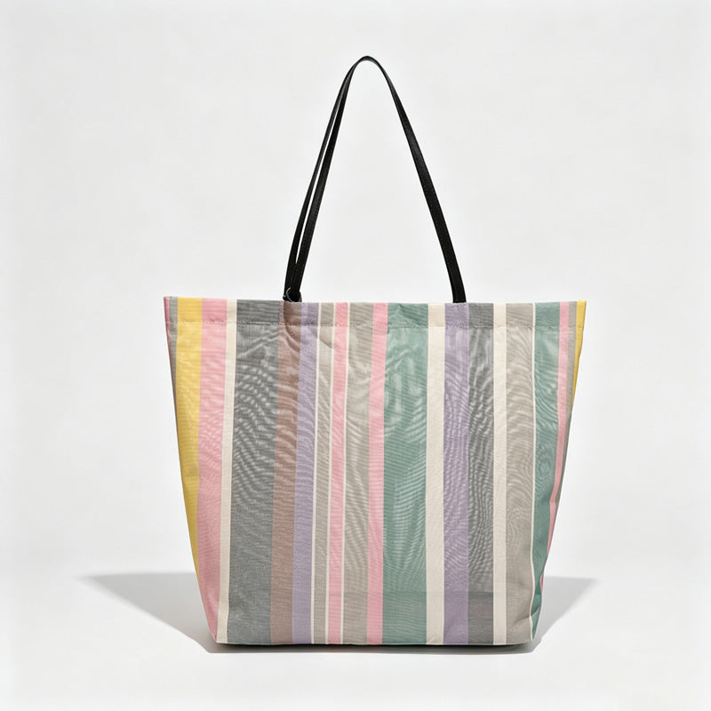 Large Capacity Striped Shoulder Bag