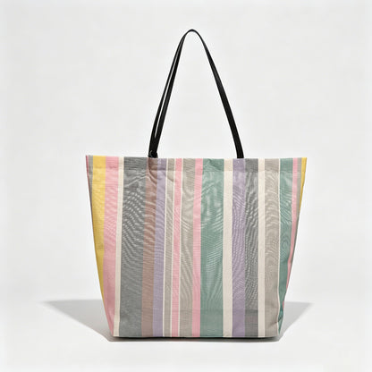 Large Capacity Striped Shoulder Bag