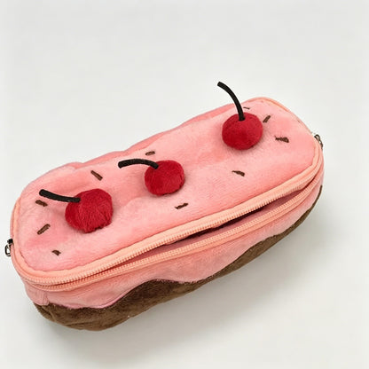 Cherry Cake Shaped Plush Pencil Case