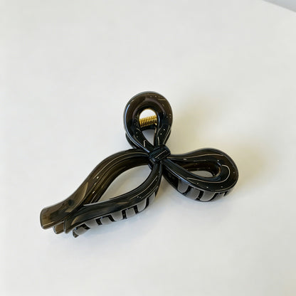 Jelly Solid Color Ribbon Bow Hair Clip