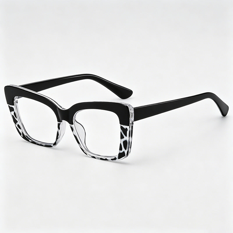 Retro Two-Tone Cat-Eye Glasses
