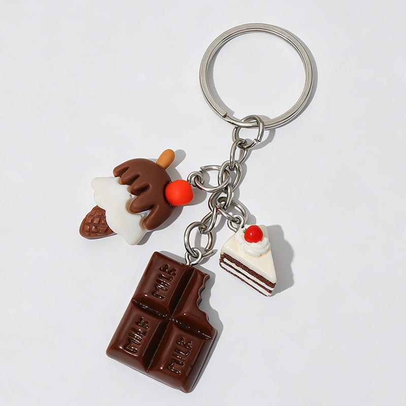 Mini Simulation Dessert Resin Keychain