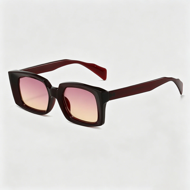 Retro Thick Square Frame Sunglasses