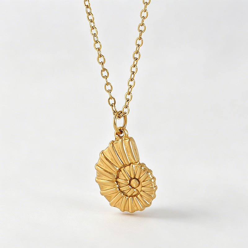 Ocean Beach Series Starfish Shell Stainless Necklace