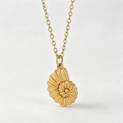 Ocean Beach Series Starfish Shell Stainless Necklace