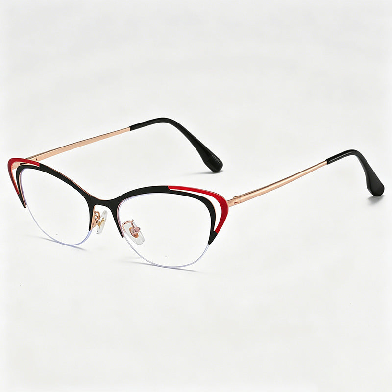 Hollow Cat Eye Luxe Metal AC Protective Sunglasses