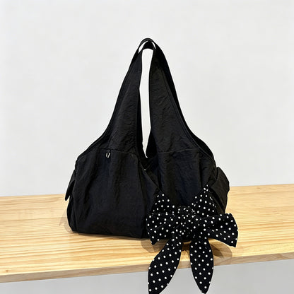Bow Decor Tote Shoulder Bag