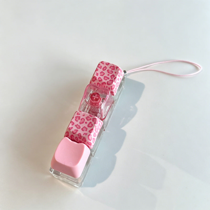Four-Key Fidget Leopard Keychain