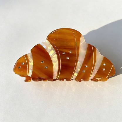 Croissant & Baguette Acetate Hair Claw Clip