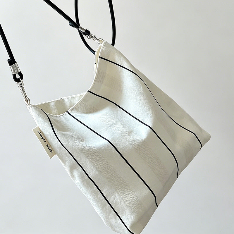 Modern Polka Dot Cotton Linen Crossbody Bag