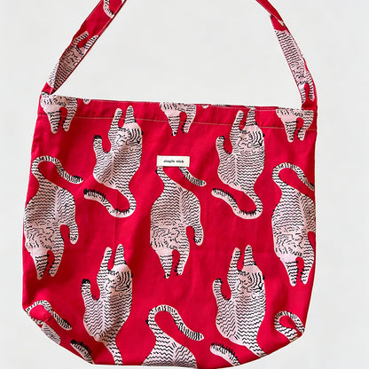Artistic Print Pure Cotton Shoulder Bag