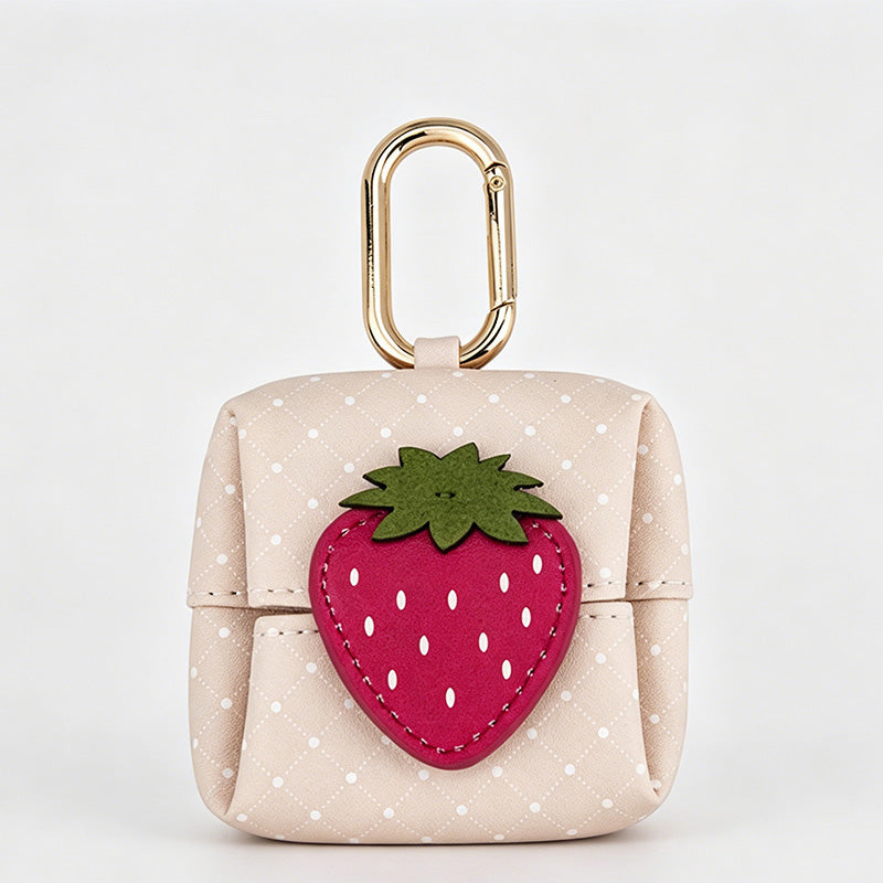 Lovely Cartoon Fruit Shape Mini PU Earbud Pouch