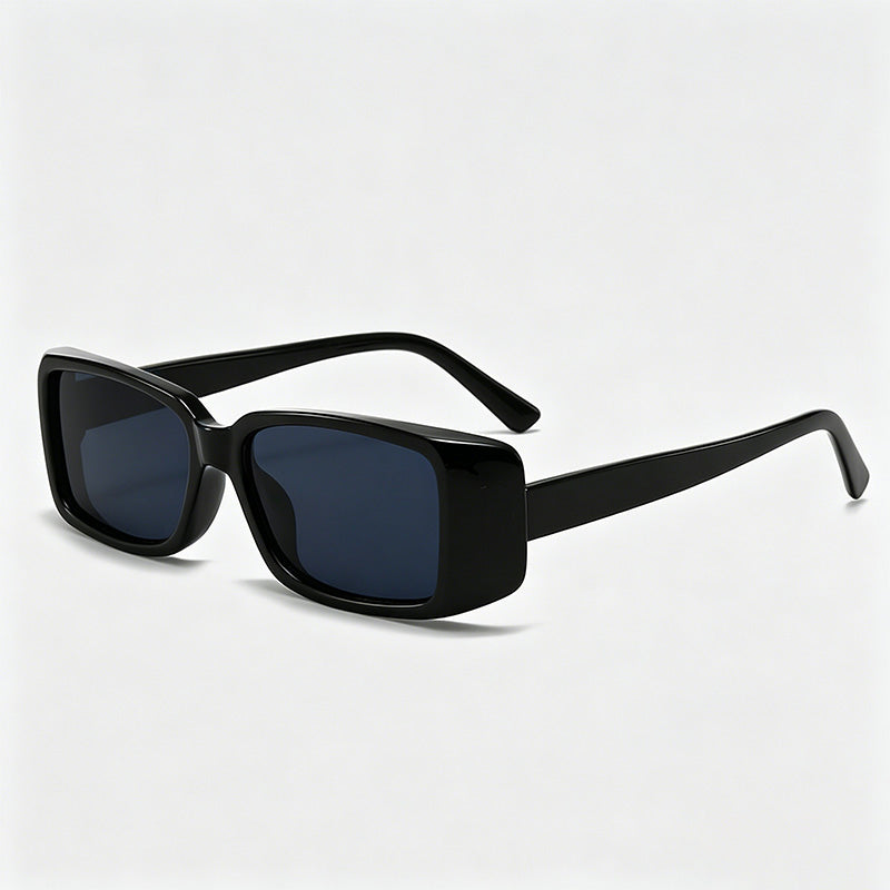 Chunky Thick Rim Narrow Rectangle Sunglasses