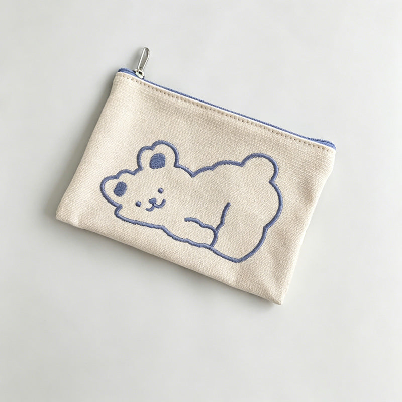 Mini Zipper Cloud Bear Pouch
