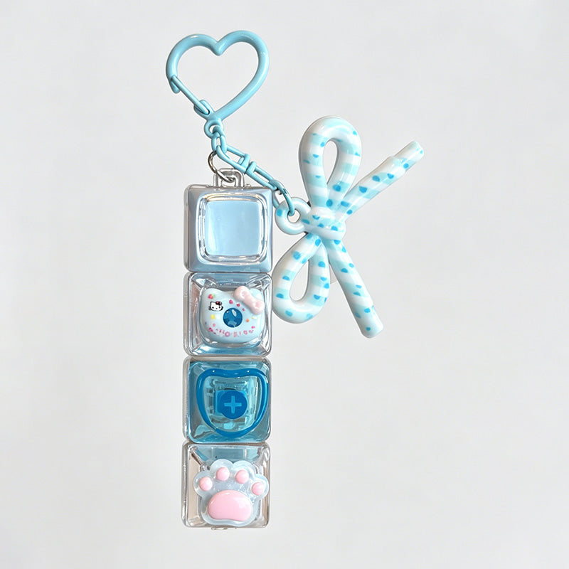 Bow Fidget Bag Charm Keychain