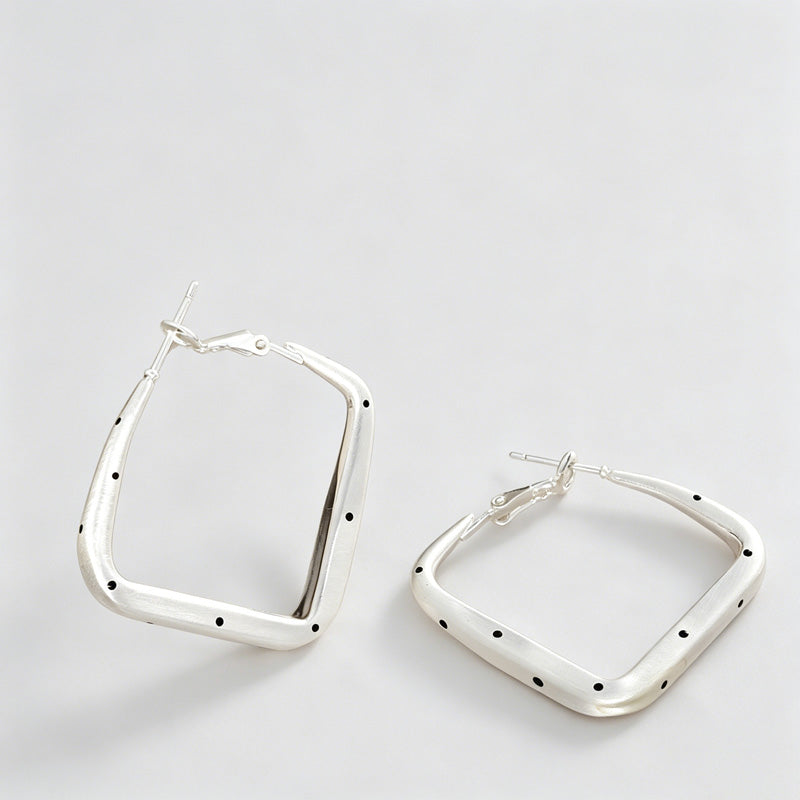 Brushed Hoop Earrings