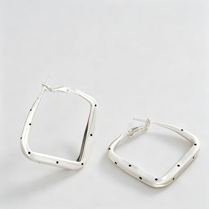 Brushed Hoop Earrings