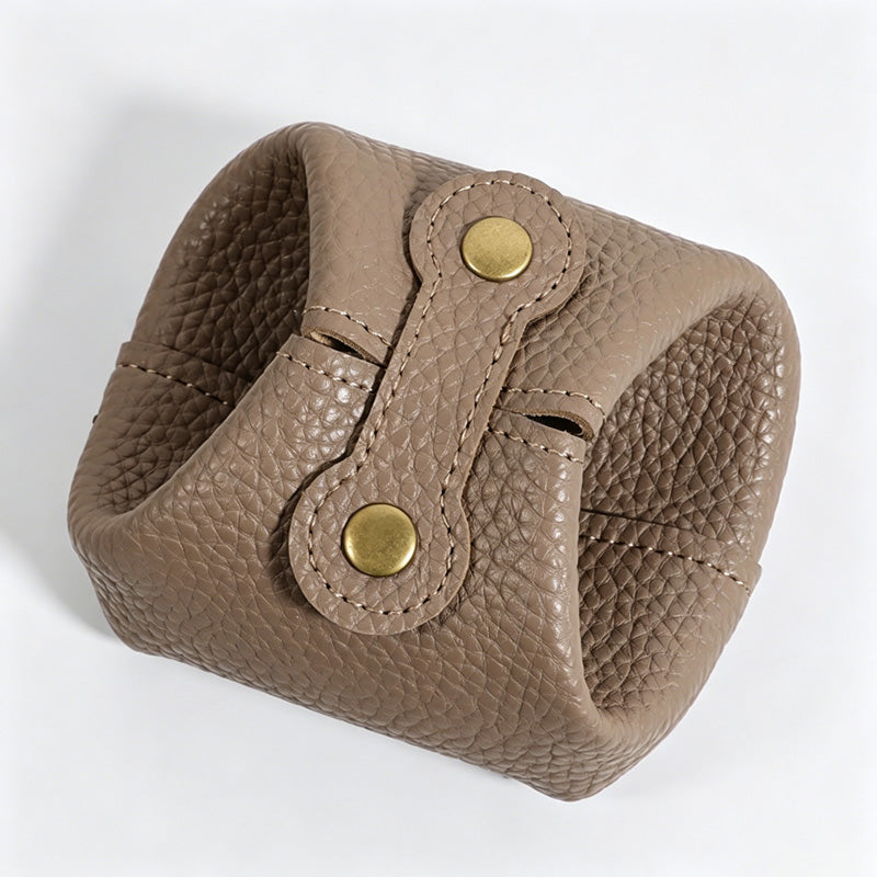 Mini Pebbled PU Snap Coin Purse