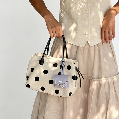 Polka Dot Bucket Bag