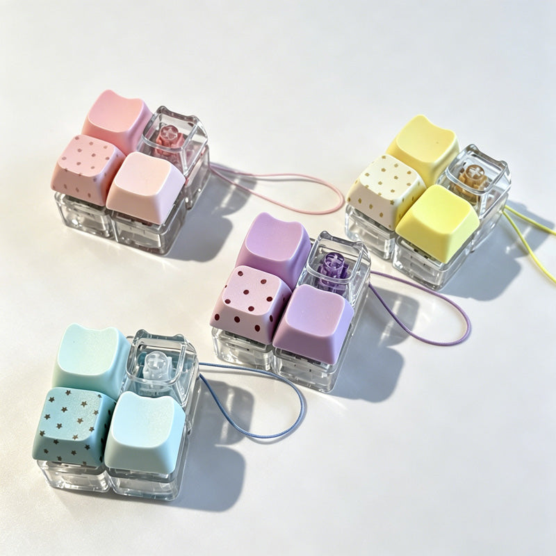 Two-Key Fidget Cat Keychain