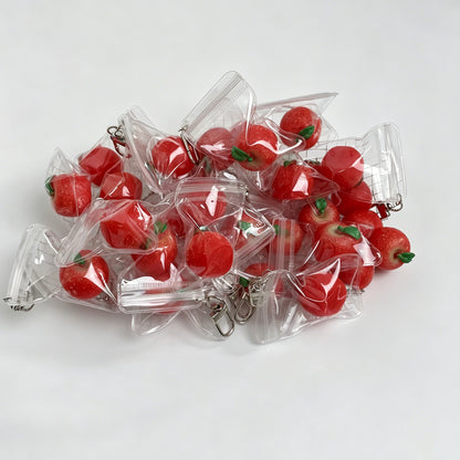 Red Green Apple Keychain Fruit Bag Charm