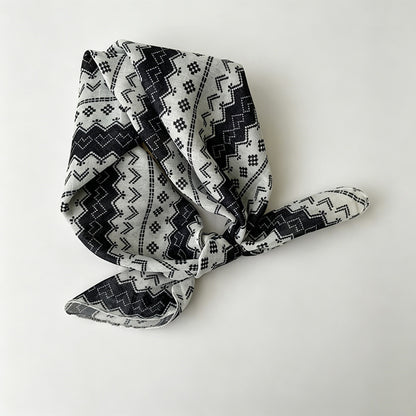 Blue Floral Print Bandana
