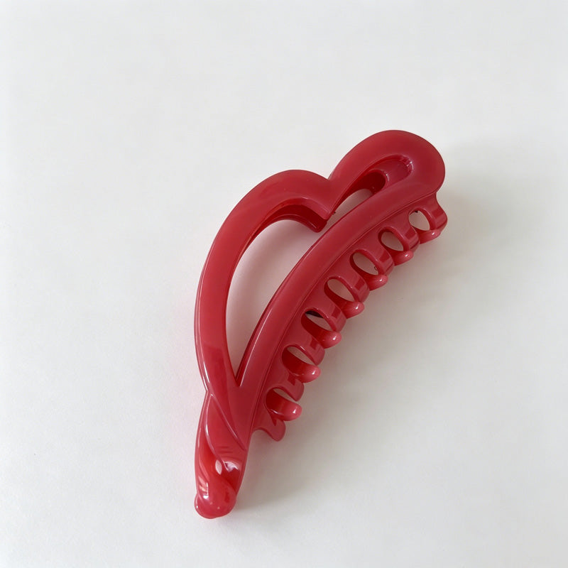 Minimalist Irregular Heart Acrylic Banana Hair Clip