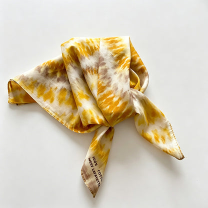 Wave Water Print Square Bandana Scarf