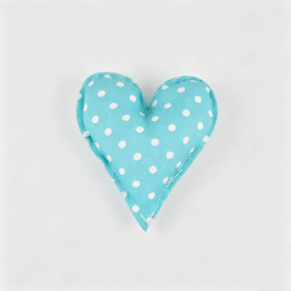 Plaid Dot Print Stuffed Heart Ornament