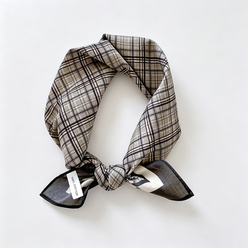 Stripe Gride Print Bandana