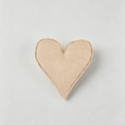 Plaid Dot Print Stuffed Heart Ornament