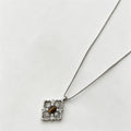 Geometric Modern Hollow Rhombus Copper Necklace