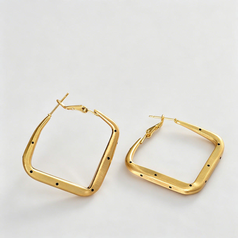 Brushed Hoop Earrings