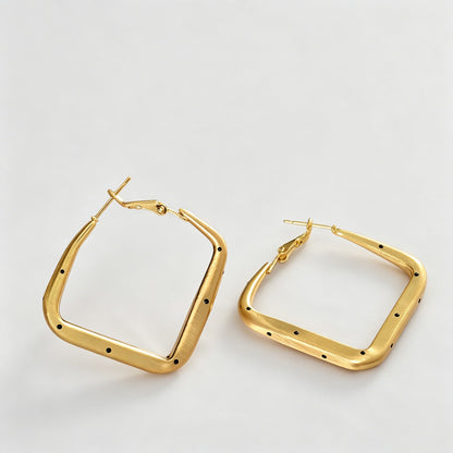 Brushed Hoop Earrings