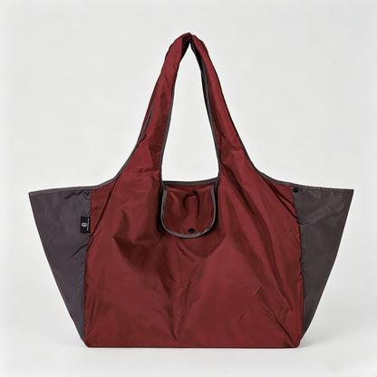 Side Contrast Color Foldable Shopping Tote