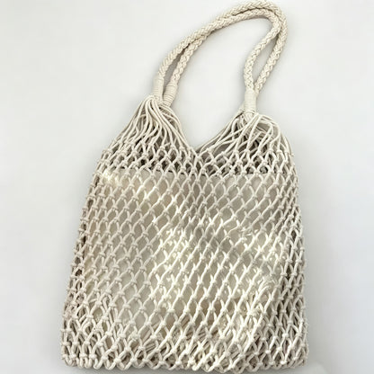 Mesh Drawstring Tote Bag