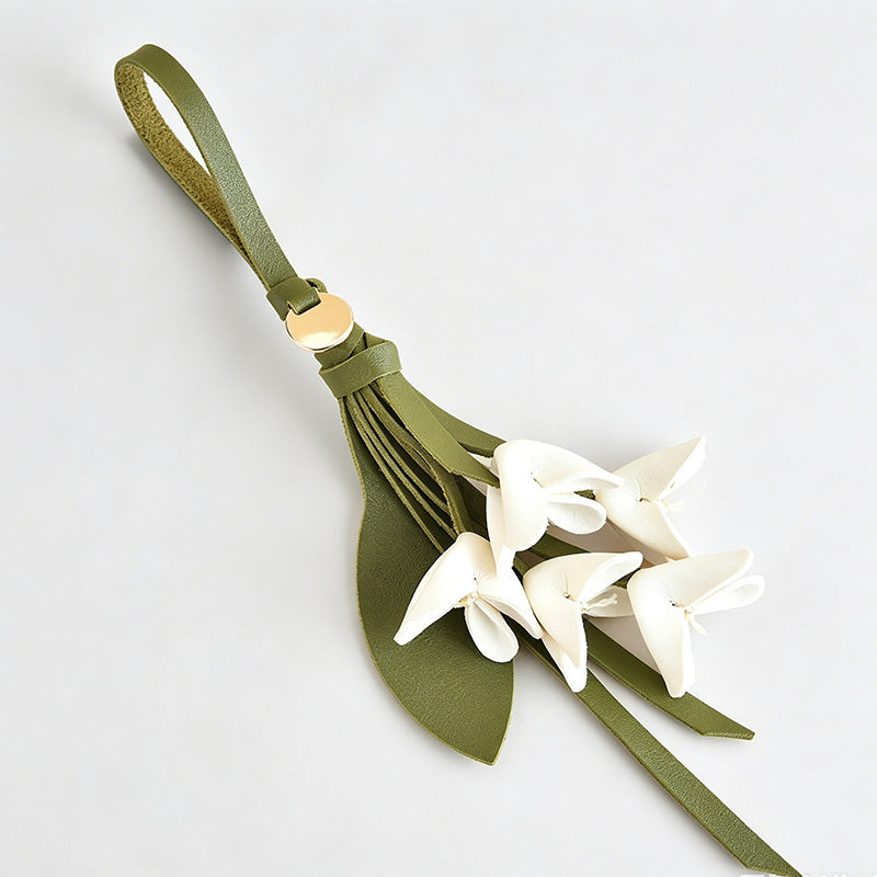 Premium Multi-Color Faux Leather Bouquet Bag Charm