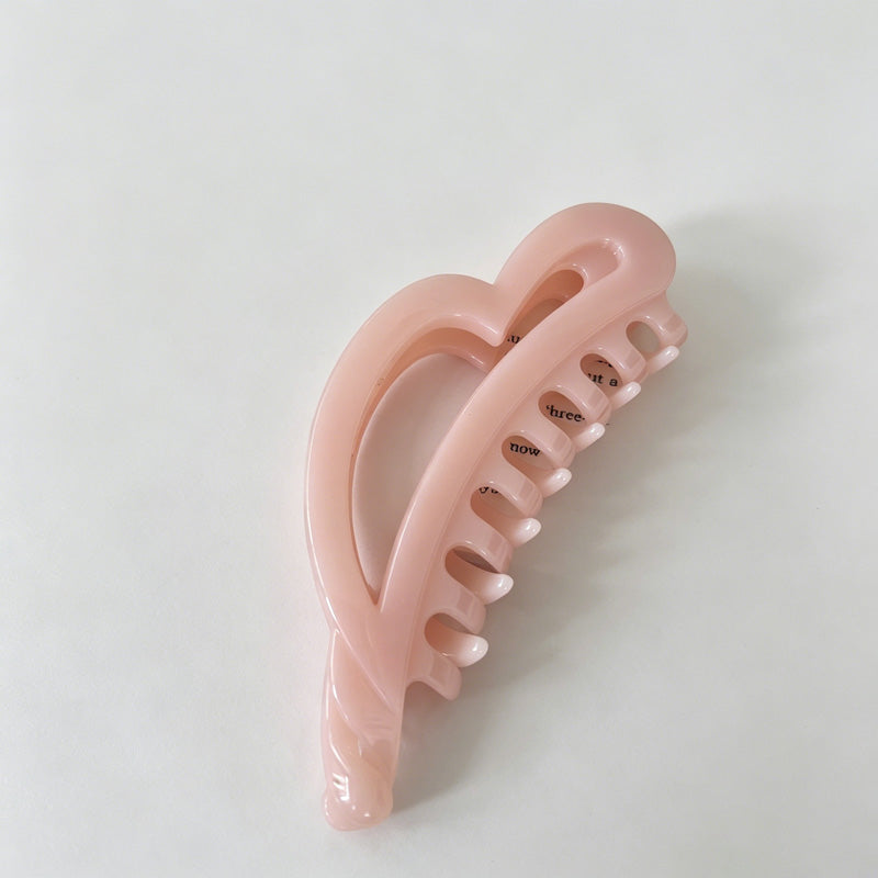 Minimalist Irregular Heart Acrylic Banana Hair Clip