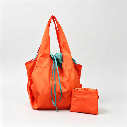 Color Drawstring Foldable Shopping Tote Bag