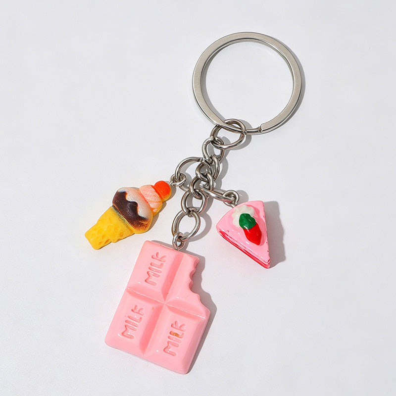 Mini Simulation Dessert Resin Keychain