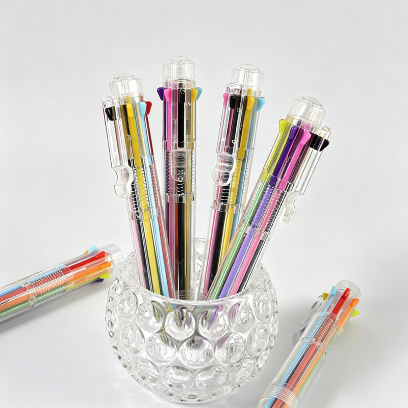 6-Color Retractable Multi Ink Ballpoint Pen