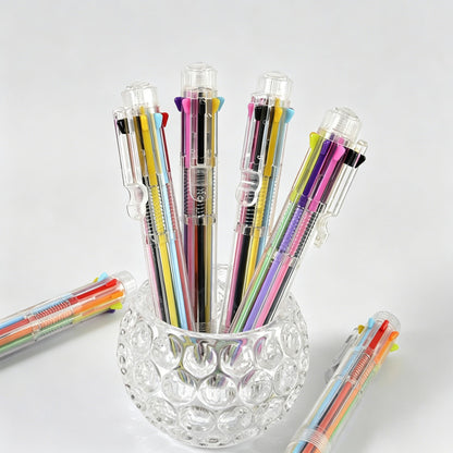6-Color Retractable Multi Ink Ballpoint Pen